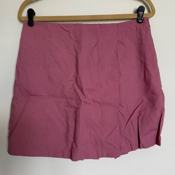 Uniqlo Linen-Blend Skort Pink Size Large - Picture 2 of 5